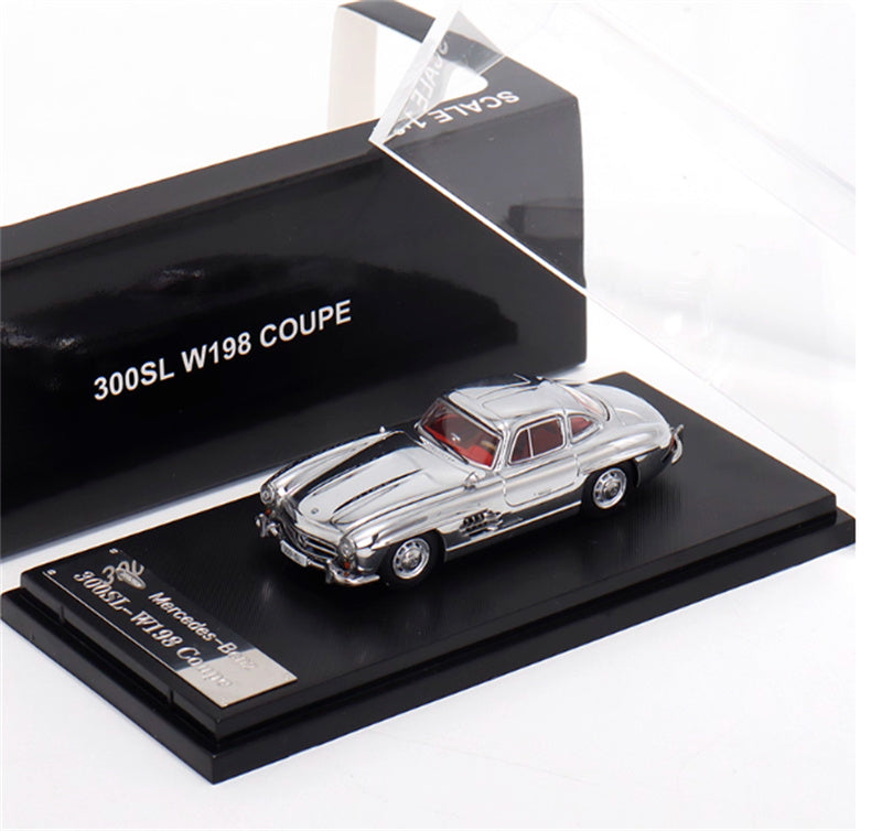 SEEKER Mercedes Benz 300SL first generation W198 COUPE Hardtop version silver plating 1:64 Car Pre-built Model view5