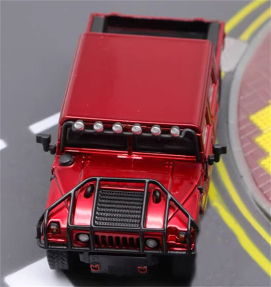 MASTER Hummer H1 off-road vehicle metallic red 1:64 Truck Pre-built Airliner Model Display view2