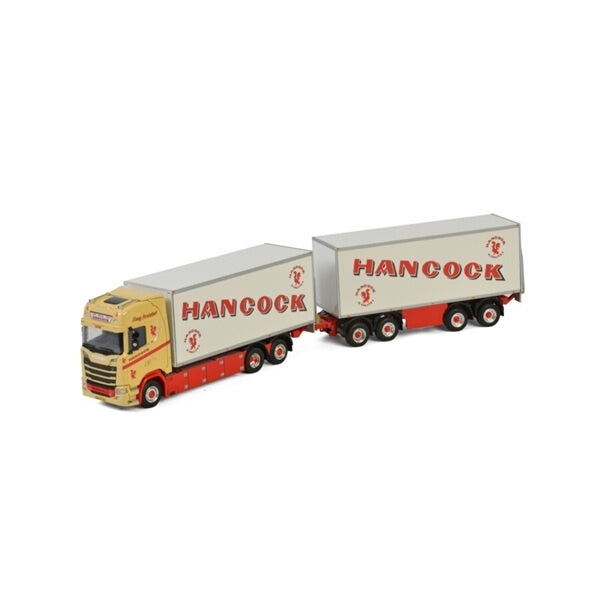 1:50 SCANIA HANCOCK S CS20H 6x2 DRAWBAR REFRIGERATED 4 AXLE WSI Diecast Model