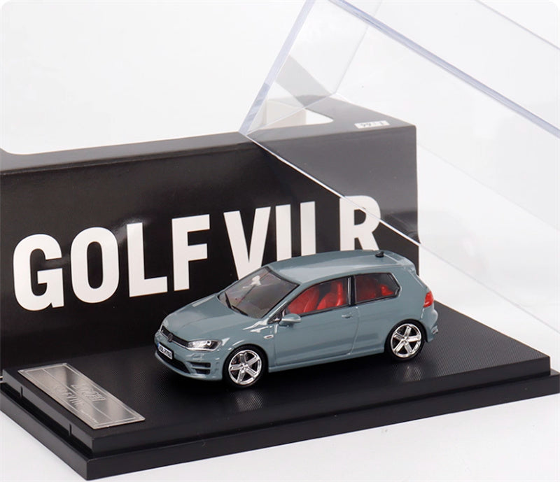ZOOM Volkswagen Golf 7R Small Steel Cannon Limited Edition 699PCS ONLY cement gray 1:64 Car Pre-built Model view5