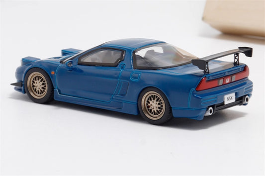 Fuji Honda NSX first generation NA1 standing lamp version navy blue copper wheel 1:64 Car Pre-built Model view2