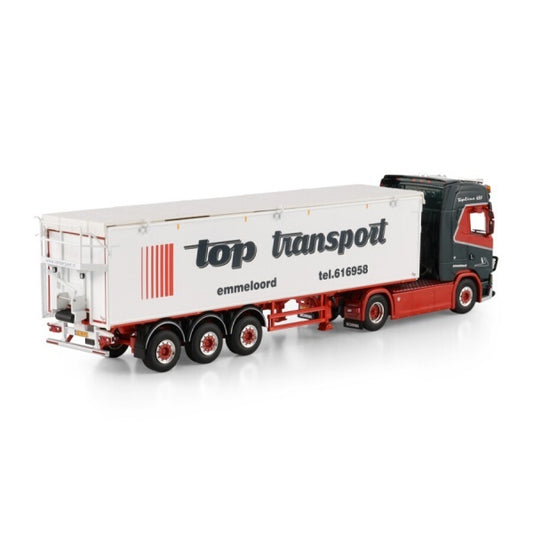 1:50 SCANIA TOP TRANSPORT S CS20H 4X2 BELT TRAILER 3 AXLE WSI Diecast Model