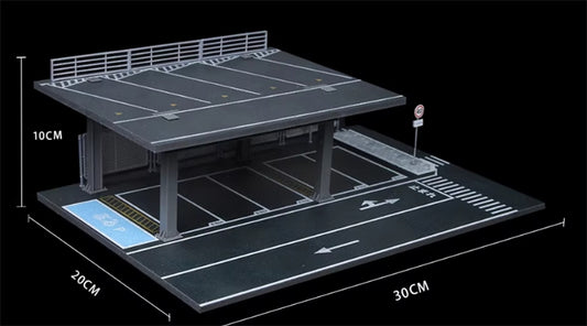 1:64 STEEL STRUCTURE PLATFORM PARKING SCENE H Version MoreArt ABS Model Kit
