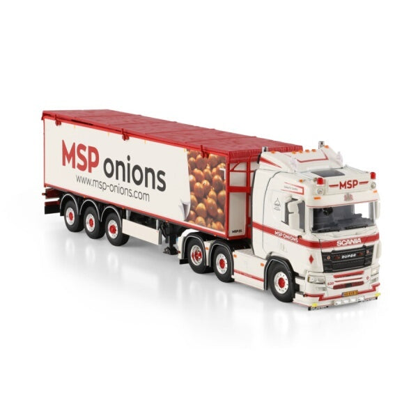 1:50 SCANIA MSP ONIONS R CR20N 6X2 BELT TRAILER 3 AXLE WSI Diecast Model