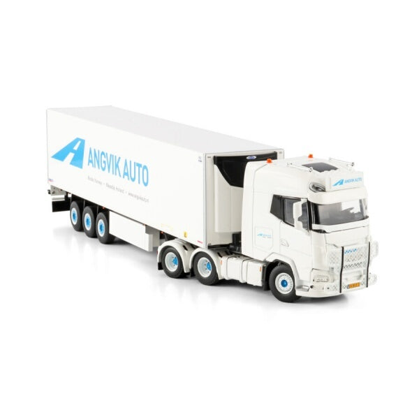 1:50 DAF ANGVIK AUTO XG + 6X2 REEFER TRAILER 3 AXLE WSI White Diecast Model