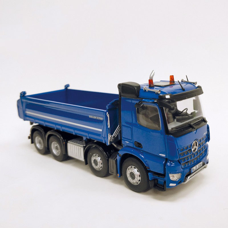 NZG Mercedes Benz Arocs 8x4 Meiller tipper blue 1/50 Truck Pre-built Model
