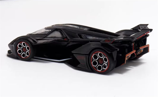 LeManFang Lamborghini V12 Vision VGT Concept Car Metallic Black 1:64 Car Pre-built Model view2