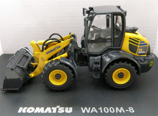 Universal Hobbies Komatsu WA100M-8 Wheel Loader Forklift 1:50 Truck Pre-built Model