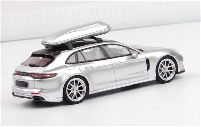 1:64 Porsche Panamera Travel version Limited Edition 699pcs ONLY Silver Rhino Model DIECAST Model