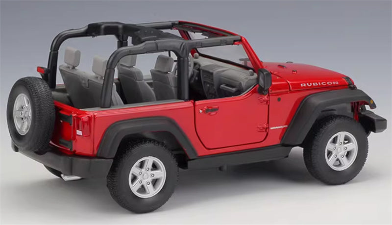 1:24 Jeep Wrangler 2007 Convertible 2007 Red WELLY DIECAST Car Model