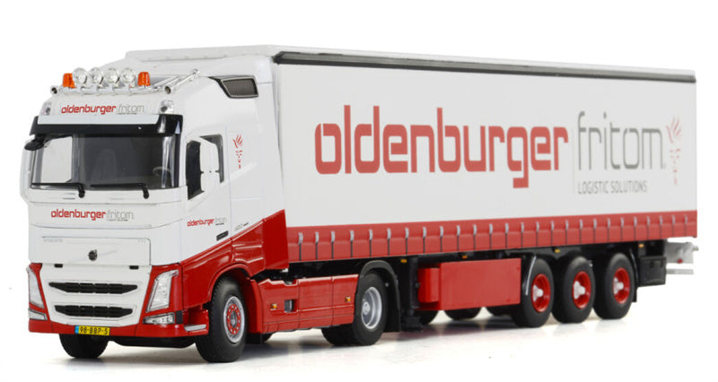 WSI Volvo FH4 GL Curtainside trailer Oldenburg Fritom 1:50 Truck Pre-built Model