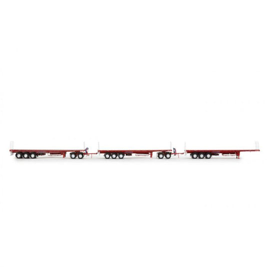 MAMMOET TRIPLE ROAD TRAIN TRAILER - 3 AXLE + DOLLY SET - 2 AXLE 1:50 DIECAST Truck Lorry