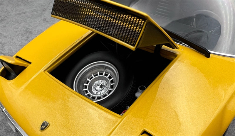 Kyosho Lamborghini Urraco Yellow Supercar No tail version 1:18 Car Pre-built Model view12