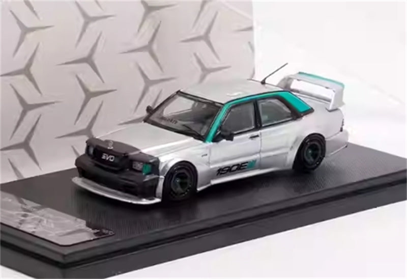 1:64 Mercedes Benz 190E EVO III W201 Silver Rhino Model DIECAST Model