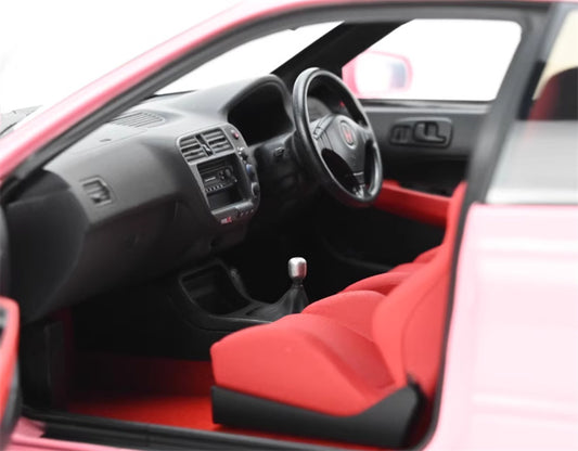 MOTORHELIX Honda Civic Type R EK9 Pink Limited Edition 499PCS ONLY 1:18 Car Pre-built Model view2