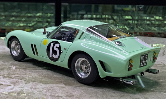 CMC Ferrari 250 GTO Winner 1962 #3505 (RHD) Moss Team Ireland #15 Avocado green Limited Edition 1:18 Car Pre-a Model
