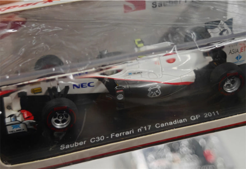 Spark Sauber C30 Ferrari #17 Canadian GP 2011 Pedro De La Rosa 1:43 Car Model view6