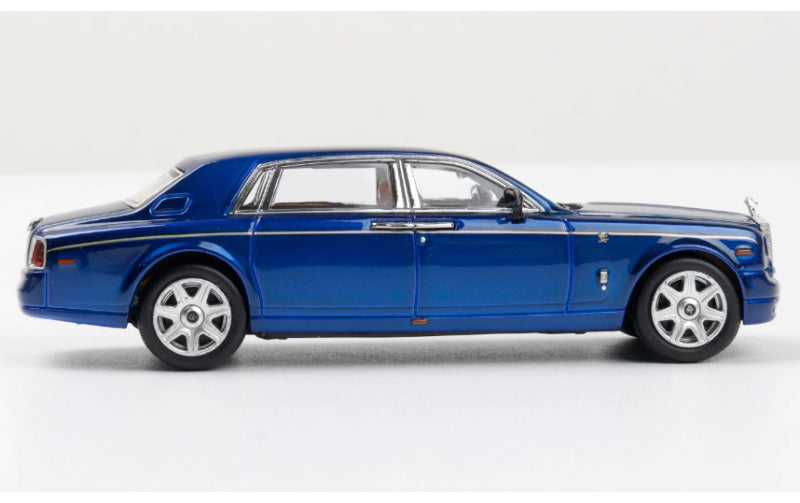 1:64 ROLLS-ROYCE Phantom VII Blue gold waistline SW DIECAST Model