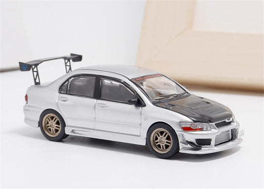 FAST & SPEED Mitsubishi Lancer Evolution VII MK7 Silver Limited Edition 999PCS ONLY 1:64 car Pre-built Model view2