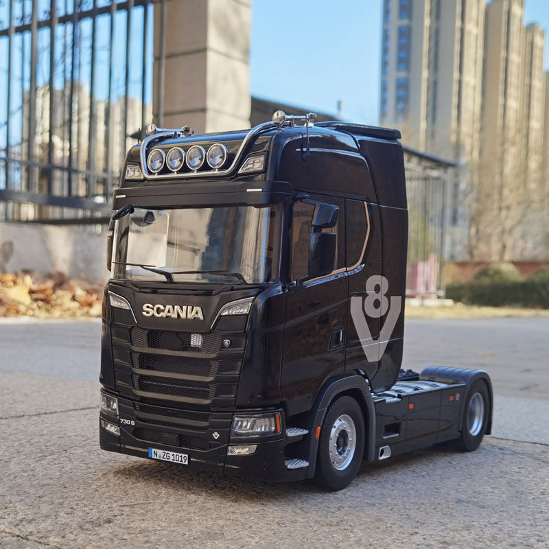 NZG Scania V8 730S 4x2 black 1/18 DIECAST Truck Lorry