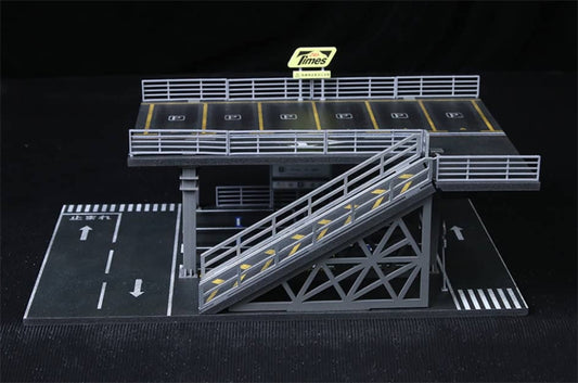 1:64 STEEL STRUCTURE PLATFORM PARKING SCENE E Version MoreArt ABS Model Kit
