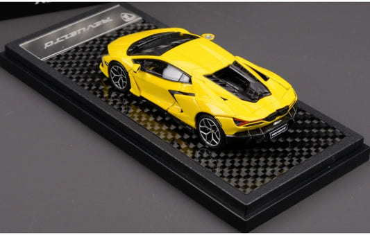 1:64 Lamborghini Revuelto LCD bright yellow Diecast Model view2