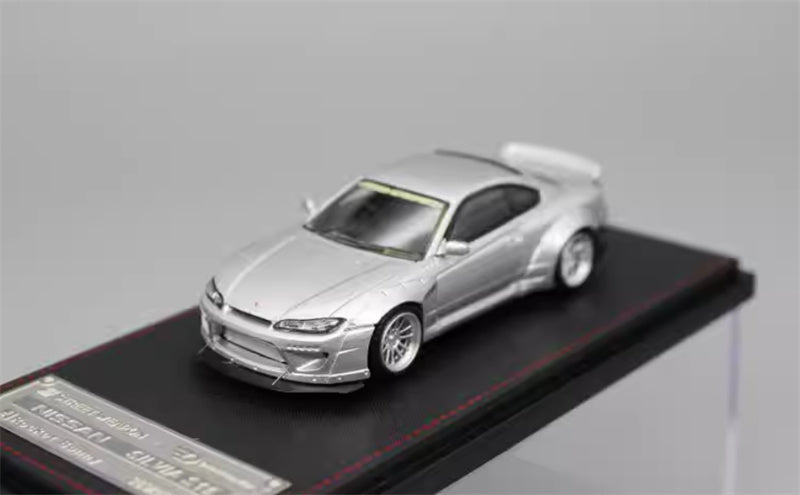 SW Nissan Slivia S15 Rocket Bunny Silver Limited Edition 299PCS ONLY 1:64 car Pre-built Model view9