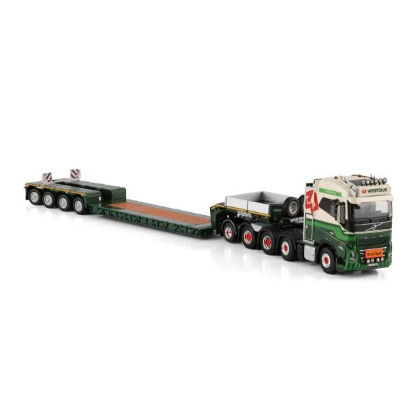 1:50 VOLVO WESTDIJK SE FH5 8X4 W/ ADD ON AXLE LOW LOADER 4 AXLE WSI Diecast Model