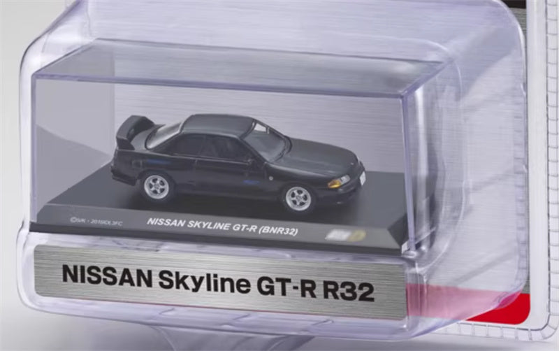 KYOSHO NISSAN SKYLINE GT-R BNR32 Black 1:64 Car Pre-built Airliner Model Display view7