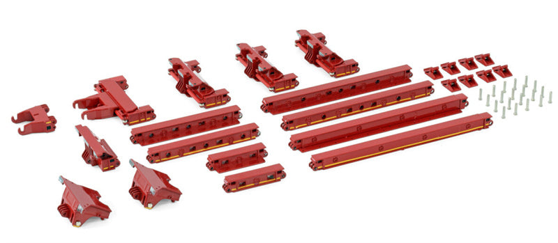 WSI SCHEUERLE INTER COMBI SET PARTS: VESSEL BEDS RED Premium Line KIT 1:50 Truck Model