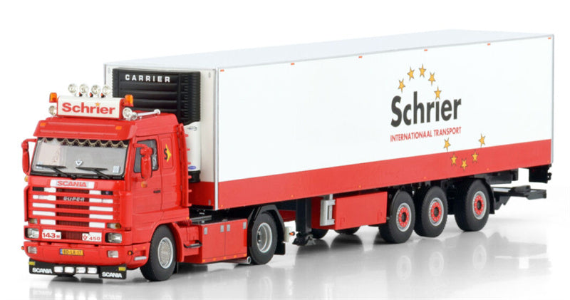 WSI SCANIA 3 SERIES STREAMLINE 4X2 TRIDEC REEFER TRAILER - 3 AXLE Schrier Internationaal Transport 1:50 Truck Pre-built Model