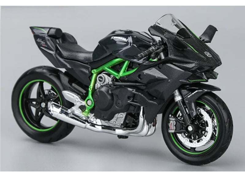 1:18 Kawasaki Ninja H2 R Gray Maisto Diecast Motorcycle Model