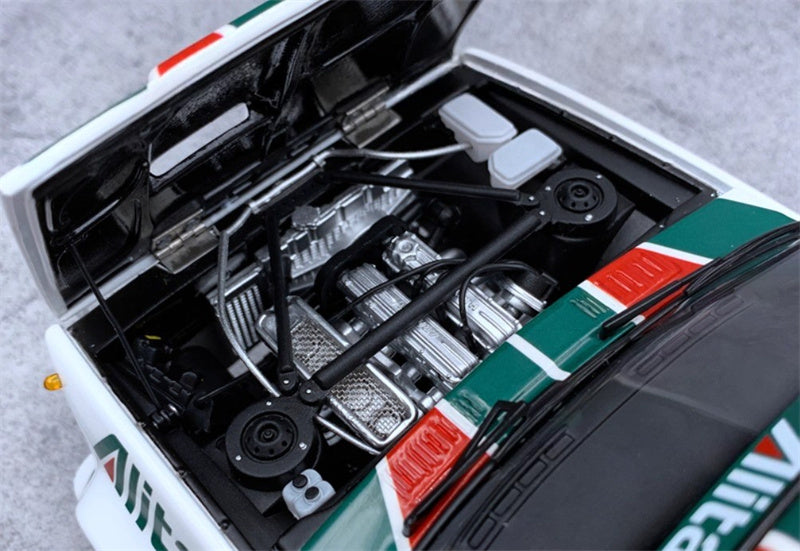 Kyosho Fiat 131 1978 Rally Alitalia Pirelli MHAGNET MARELL HOTEL ESTORIL SOL mirafiori 1:18 Car Pre-built Model view11