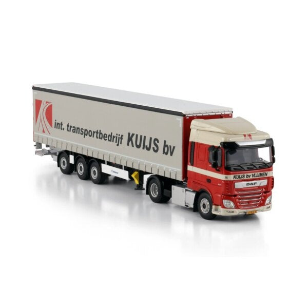 1:50 DAF KUIJS XF MY2017 4X2 TRIDEC CURTAINSIDE TRAILER 3 AXLE WSI DIECAST Model