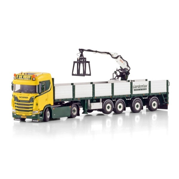 1:50 SCANIA E. DE VRIES S CS20N 4X2 BRICK TRAILER 4 AXLE WSI Diecast Model