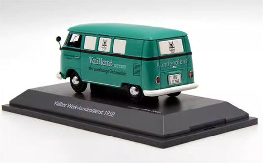 Schuco Volkswagen VW Type 1 van Vaillant Werkskundendienst 1950 cyan Limited Edition 1000PCS ONLY 1:43 Car Pre-built Model view2