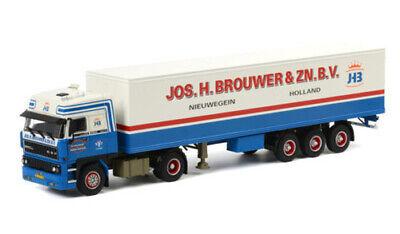 WSI DAF 2800 SC 4 X 2 CLASSIC BOX TRAILER JOS H BROUWER 1/50 Truck Model view2