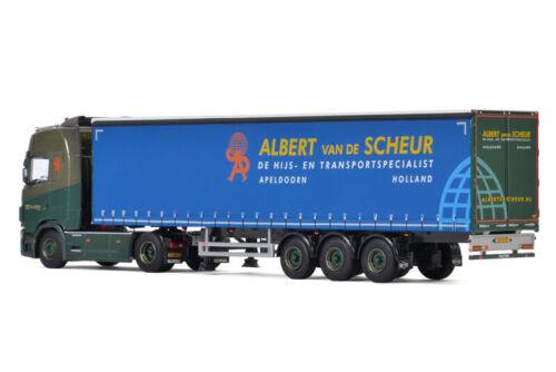 WSI 1:50 SCANIA S CS20H 4X2 CURTAINSIDE TRAILER-3 AXLE ALBERT VAN DE SCHEUR view4