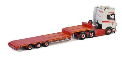 WSI SCANIA S HIGHLINE CS20H 6X2 TAG AXLE SEMI LOW LOADER trailer 1/50 Model view3