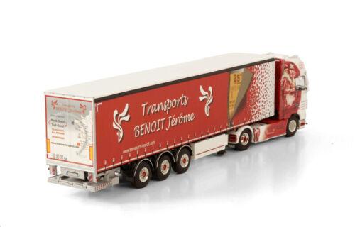 WSI 1/50 DAF XF CAB 4X2 CURTAIN SIDE TRAILER-3 AXLE TRANSPORTS BENOIT JÉRÔME view4