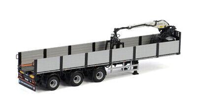WSI BRICK TRAILER BLACK 3 AXLE 1/50 DIECAST Truck Pre-built Model view2