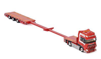 WSI DAF XF SUPER SPACE CAB 4X2 MEGATRAILER FLATBED-3 AXLE W.P. 1/50 Model view4
