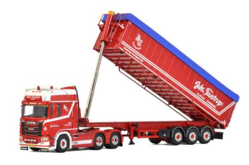 WSI 1:50 SCANIA R CR20H 6X2 TAG AXLE VOLUME TRAILER TIPPER-3 AXLE TOUSTRUP view2