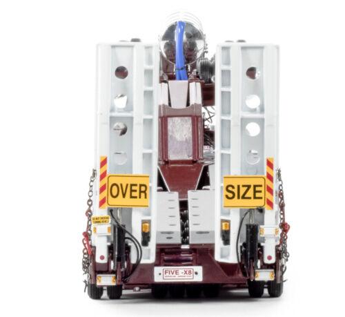 Drake 5x8 Swingwing Drop Deck + 2x8 Dolly trailer Vintage Burgundy 1/50 Model view5