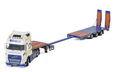 WSI VOLVO FH4 GLOBETROTTER XL 4X2 SEMI LOWLOADER RAMPS 3 AXLE VVM 1/50 MODEL view2