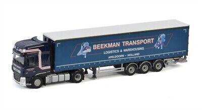 WSI 1/50 DAF XF SUPER SPACE CAB MY2017 4X2 CURTAINSIDE TRAILER-3AXLE Beekman view2