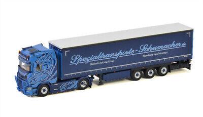WSI 1/50 Scania S HIGHLINE cs20h 4x2 CURTAINSIDE TAUTLINER TRAILER - 3 AXLE view2