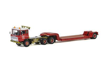 WSI DAF 2600 6X2 TAG AXLE LOWLOADER ODU trailer KNT RED LINE 1/50 Truck view2
