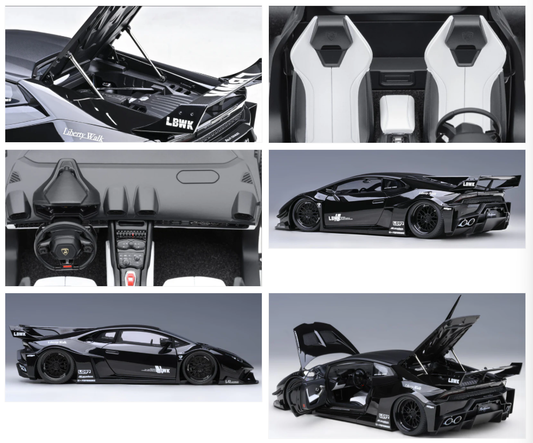 1:18 AUTOART Lamborghini HURACAN GT supercar black actile grounding for anxiety relief, mindfulness without meditation, scale model collecting 