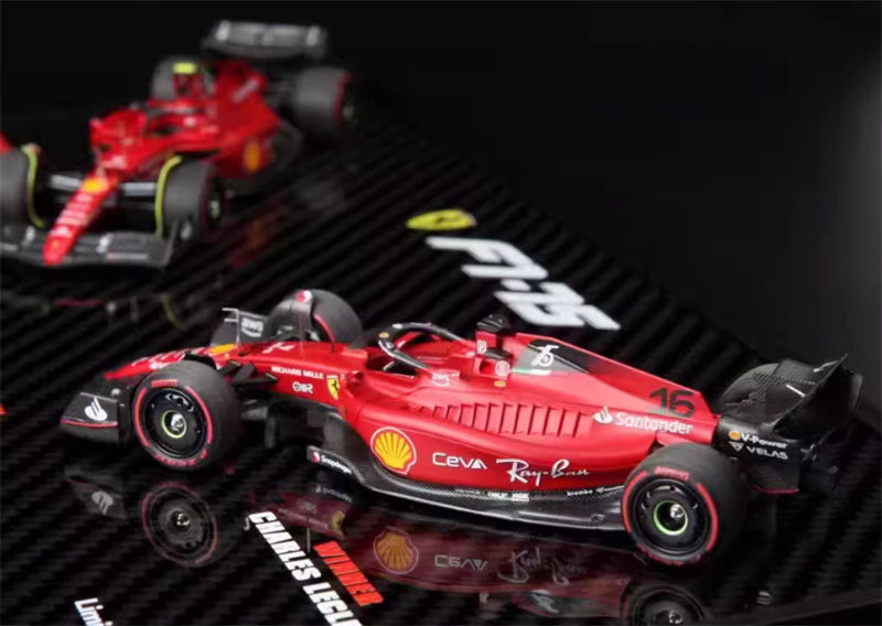 1:43 BBR MODELS 2022 Ferrari F1-75 Bahrain GP CHARLES #16 & 2nd CARLOS #55 LTD view3